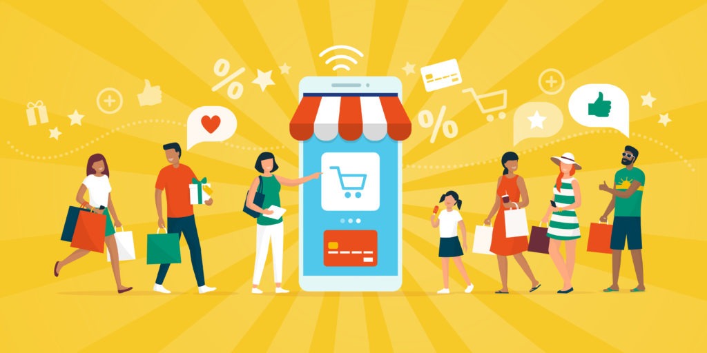 Personalisierte Werbung: Menschen beim Online-Shopping. ©elenabsl/ Adobe Stock